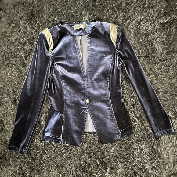 Toddler Velvet Blazer  Navy main image 0